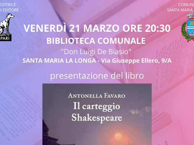 Presentazione del libro "Il carteggio Shakespeare".